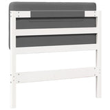 Upholstered Headboard White and Light Grey 100 cm 880087