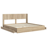 Bed Frame with Storage and Headboard Sonoma Oak 180 x 200 cm 3414361