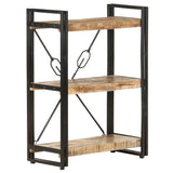 3-Tier Bookcase 60x30x80 cm Solid Mango Wood 320618