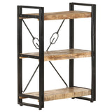 3-Tier Bookcase 60x30x80 cm Solid Mango Wood 320618