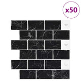 Subway Tile 50 pcs Black Marble 30.5 x 30.5 cm 42021223