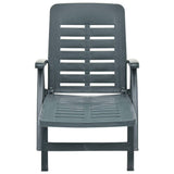 48755 Folding Sun Lounger Plastic Green