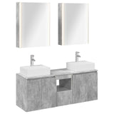 Bathroom Cabinet Set 5 pcs Concrete Grey Engineered Wood 3406410