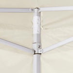 Professional Folding Party Tent with 2 Sidewalls 2x2 m Steel Cream 48881