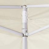 Professional Folding Party Tent with 2 Sidewalls 2x2 m Steel Cream 48881
