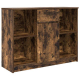 Sideboard with Drawer Smoked Oak 101x35x76 cm Engineered Wood 861566