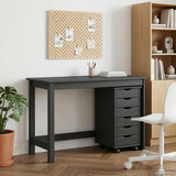 Desk and Rolling Cabinet Set MOSS 2 pcs Grey 3438787