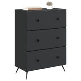 Drawer Cabinet Black 66 x 34.5 x 90 cm Engineered Wood 895526
