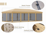 3 x 6m Pop Up Gazebo, Outdoor Canopy Shelter, Marquee Party Wedding Tent with 6 Mesh Walls and Carry T3398P317651