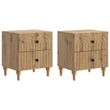 Bedside Cabinet with Drawer 2 pcs Artisan Oak 43 x 34.5 x 48 cm 894084