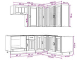 Kitchen Unit LUCCA 8 pcs White Engineered Wood 3438401