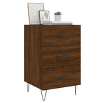 ZNTS Bedside Cabinet Brown Oak 40x40x66 cm Engineered Wood 827659