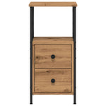 ZNTS Bedside Cabinets 2 pcs Artisan Oak 34x35.5x70 cm Engineered Wood 857253