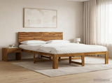 Double Bed Frame with Headboard ROSTOCK Natural 140 x 190 cm 3405411