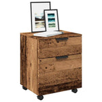 ZNTS Mobile File Cabinet with Wheels Old Wood 45x38x54 cm Engineered Wood 856949