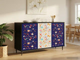 Sideboard MAINZ Black Oak 102 x 33 x 76 cm Engineered Wood 8006984