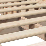 Bed Frame Wax Brown 75 x 190 cm Solid Pine Wood 872761