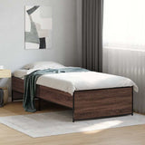 Bed Frame without Mattress Brown Oak 90x190 cm Single 845250