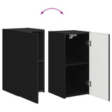 TV Cabinet Set Wall-mounted 5 pcs Black Engineered Wood 3409070