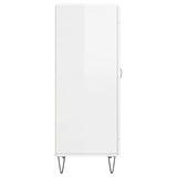Sideboard High Gloss White 34.5x34x90 cm Engineered Wood 830438