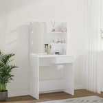 Dressing Table with LED White 74.5x40x141 cm 808801