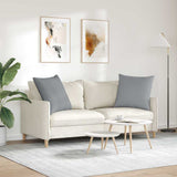 Sofa Pillows 2 pcs Light Grey 80 x 80 cm Fabric 42014040