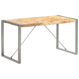 Dining Table 140x70x75 cm Solid Rough Mango Wood 321562
