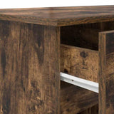 Desk with Drawer Smoked oak 140 x 49 x 76 cm Engineered wood 3328511