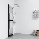 Foldable Walk-in Shower Wall Half Frosted ESG Glass 110x190 cm 151190
