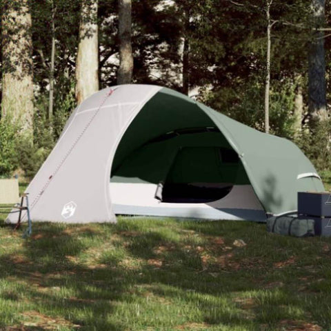 ZNTS Camping Tent Dome 4-Person Green Waterproof 94727