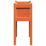 Garden Planter with Legs Wax Brown 70x31x70 cm Solid Wood Pine 837558