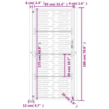 Garden Gate 100x175 cm Corten Steel Square Design 153200