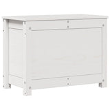 Storage Box White 60x32x45.5 cm Solid Wood Pine 823545