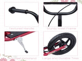 Kids Scooter Kick Scooter with 12" EVA Tyres, Rear Brake, Big Wheels Scooter for 5-12 Years Old, Red T3398P348520