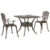 Garden Table Set 3 pcs Bronze Cast Aluminium 3334756