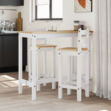 Bar Chairs 2 pcs White Solid Wood Pine 4005695