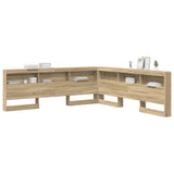 Storage Headboard with Shelf Sonoma Oak 200 cm Engineered Wood 3335471