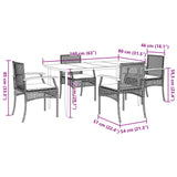 Garden Dining Set Beige 3213627