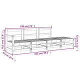 4 Piece Garden Lounge Set Solid Wood Pine 825534