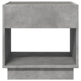 ZNTS Bedside Table with Infinity LED Concrete Grey 50x50x50 cm 3284087