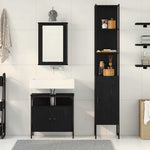 Bathroom Furniture Set 3 pcs Black oak 33 x 33 x 185.5 cm 3334397