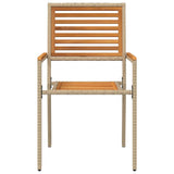 Garden Stacking Chairs 4 pcs Brown and Beige 54 x 56 x 90 cm 3403060