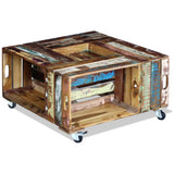 Coffee Table Solid Reclaimed Wood 70x70x35 cm 243306