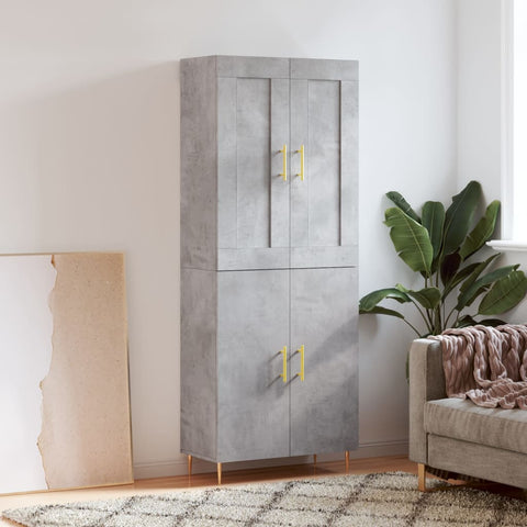 Highboard Concrete Grey 69.5x34x180 cm Engineered Wood 3199549