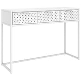 335893 Console Table White 106x35x75 cm Steel