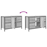 Basin Cabinet with Drawers Grey Sonoma 90x34.5x60 cm 861890