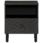 ZNTS Bedside Cabinets 2 pcs Black 40x33x46 cm Solid Wood Mango 356826