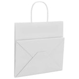 Paper Bags 250 pcs with Handles White 26x17x25 cm 4101619
