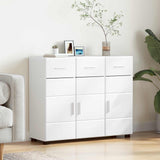 Sideboard FLORIN 88.5 x 30.5 x 73 cm White Engineered Wood 880311