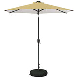 Garden Parasol with LED Lights and Base 230 x 230 cm Polyester 42036255